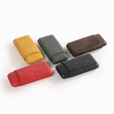 Spanish Nobuk Leather 3 Cigars Case